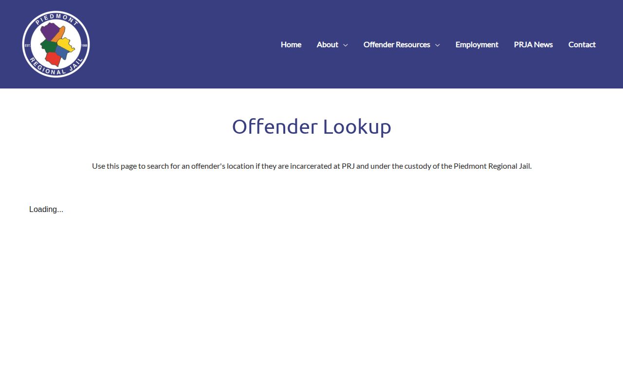 Nottoway County 72 hour release check using Piedmont Regional Jail current custody lookup