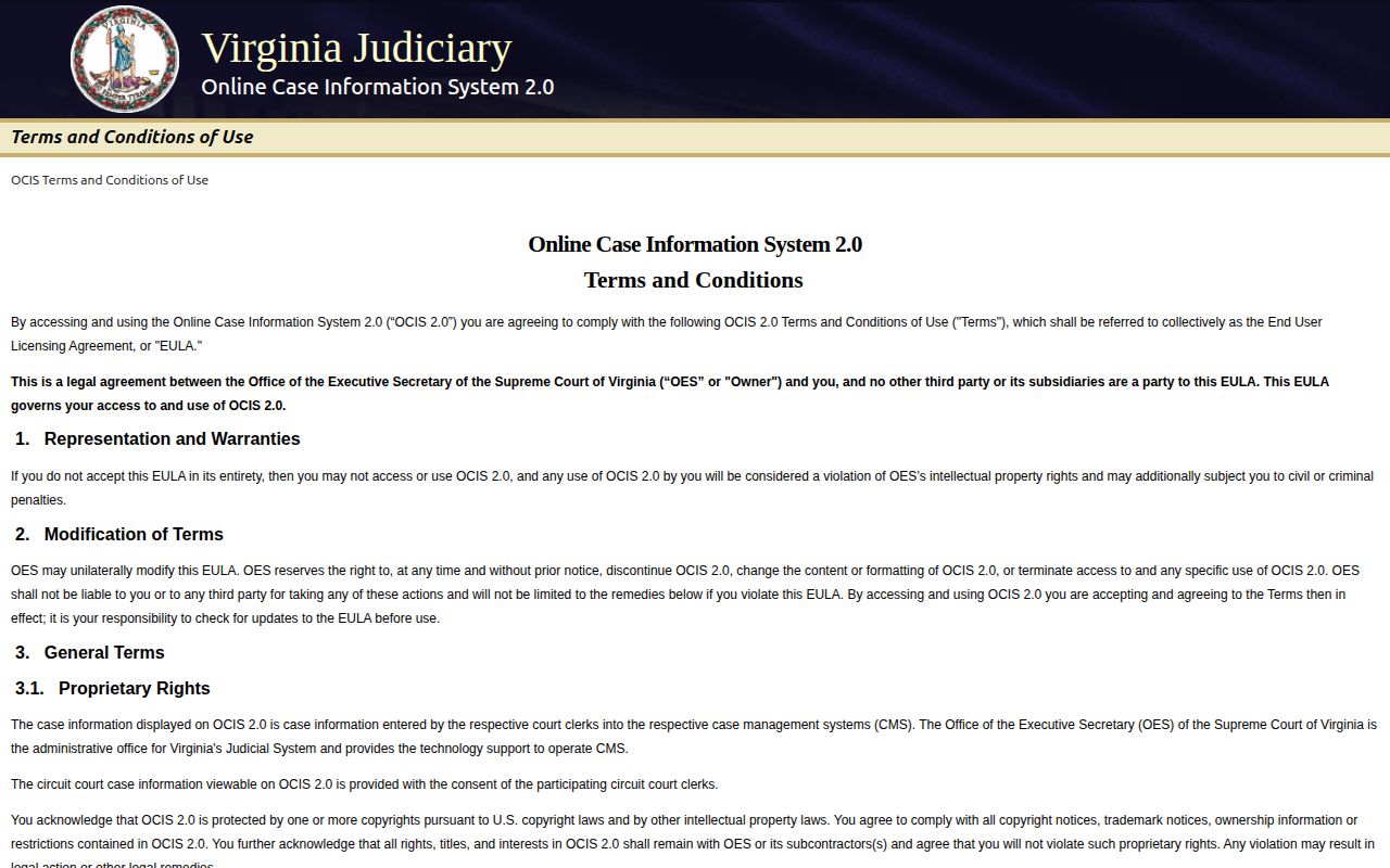 Nottoway County release record search in the Virginia court system